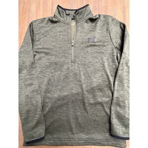 Under Armor Men Green Pull Over Quater Zip Sweater Size Small